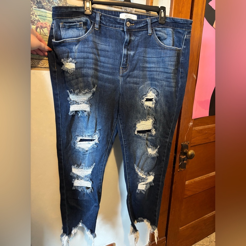 Kancan Skinny Jeans Distressed
